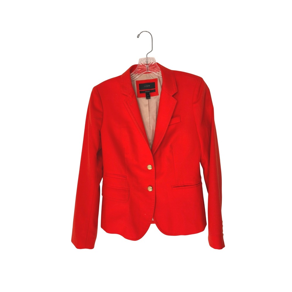 J.Crew Original Wool Schoolboy Blazer Orange Office Work Business Casual 2